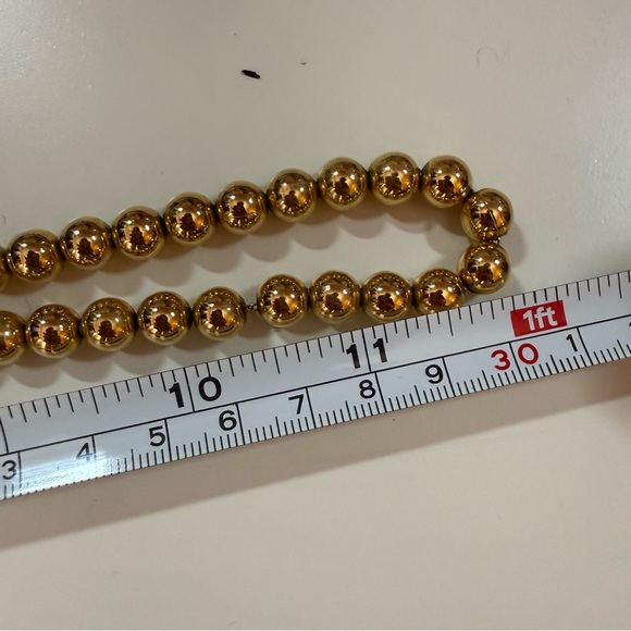 Napier Vintage 1980 90 heavy gold plated Classic Long Ball chain Necklace 24 in. - Picture 6 of 15